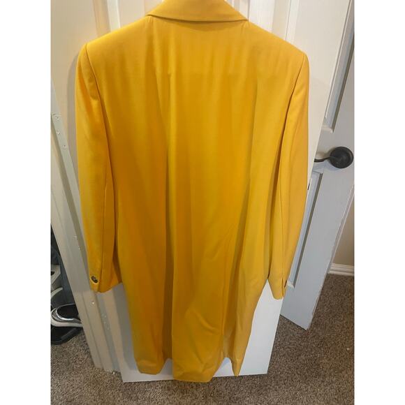 Vintage Bill Blass long yellow coat size 10 - Picture 2 of 7
